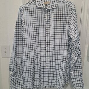 Men's Michael Kors Blue Checkered Shirt